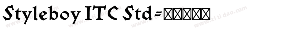 Styleboy ITC Std字体转换